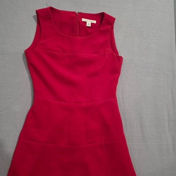 Banana Republic Red Sleeveless Fit and Flare Dress Petite 00P Solid Cocktail - Picture 2 of 6